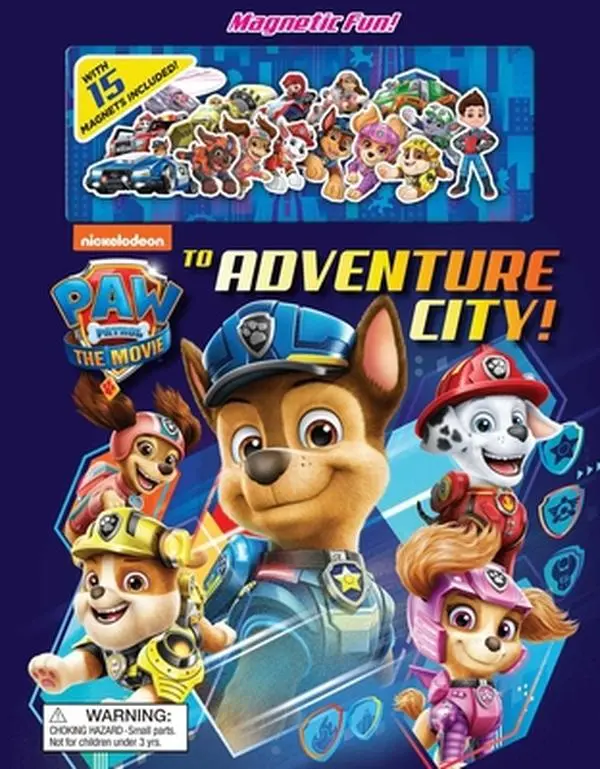 Used Nickelodeon Paw Patrol: The Movie - To Adventure City! Fun Interactive Adventure Magnetic Pages Storybook by Maggie Fischer, Board Book with 15 Magnets (School & Educational Office Stationery Supply)