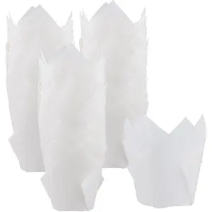 400 count  Baking Cups, Greaseproof Cupcake Liners for Wedding, Birthday Parties (White)