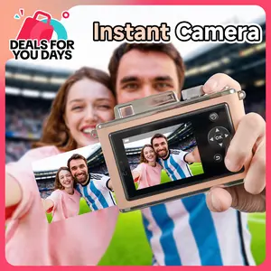 HPRT Z2 Instant camera&Photo Printer - Zink 2x3”, Support AR Video Printing, Bluetooth Compatible with iOS & Android -Khaki, vintage photography style，summerwins,gift for Father's Day