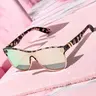 Women's Oversized Square Frame Sunglasses, Square Frames Sunglasses, Casual Mirrored Lens Eyeglasses for Everyday Use, Fashion Accessories for Outdoor Activities, Fashionable Frame Sunglasses, Summer Trendy Shades