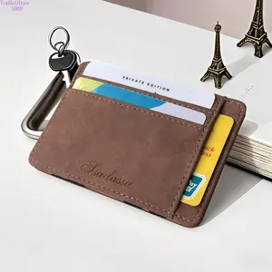 Men's Korean-Style Frosted Leather Magic Wallet - Slim Multi-Functional Billfold with Zipper Coin Pocket, Durable Lightweight All-Match Card Holder for Daily Commute, Travel
