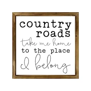 Letter Graphic Wooden Sign, Rectangle Design, Framed Wall Sign for Home Decor, Farmhouse Wall Decor Sign with Sayings for Living Room Bedroom Kitchen Bathroom