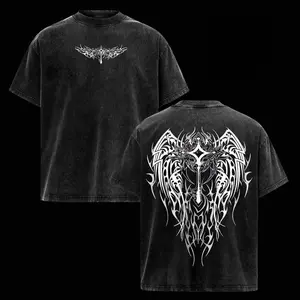 Attack on Titan Wings of Freedom Oversized Graphic Tee, Vintage Washed Cotton Anime Streetwear Shirt, AOT Gym Workout Top, Casual Unisex Summer Outfit, Trendy Fitness Tee, Cool Urban Fashion Top