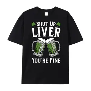 St. Patrick's Day Beer Print Graphic Tee, Comfort Cotton Fashion Outfit, Oversized Cute T-Shirt, Perfect Holiday Gift for Lover Family Friends