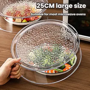 Microwave Splatter Cover, BPA-Free Plastic Food Lid with Steam Vents, Universal Fit Dishwasher Safe Microwave Cover for Reheating Leftovers, Cooking Veggies, Ideal for Busy Families & Health-Conscious Cooks