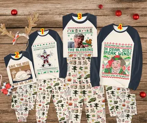 Griisw0ld Christmas Pajamas Set National Lamp00n's Family Matching Pj Christmas Vacation Pajamas Homewear, Pajamas Family Matching Sets - Orders placed today will NOT arrive by Christmas