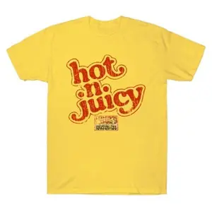 Vintage Hot-N-Juicy 70S Retro Graphic T-Shirt For Trendy Fashionistas Cotton Fit