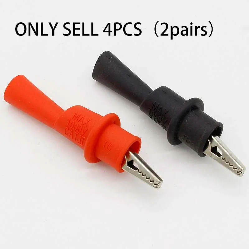 2 Pairs Alligator Crocodile Test Clip Clamp Secure For Multimeter Tester Probe New, Industrial Measurement Instrument Accessory