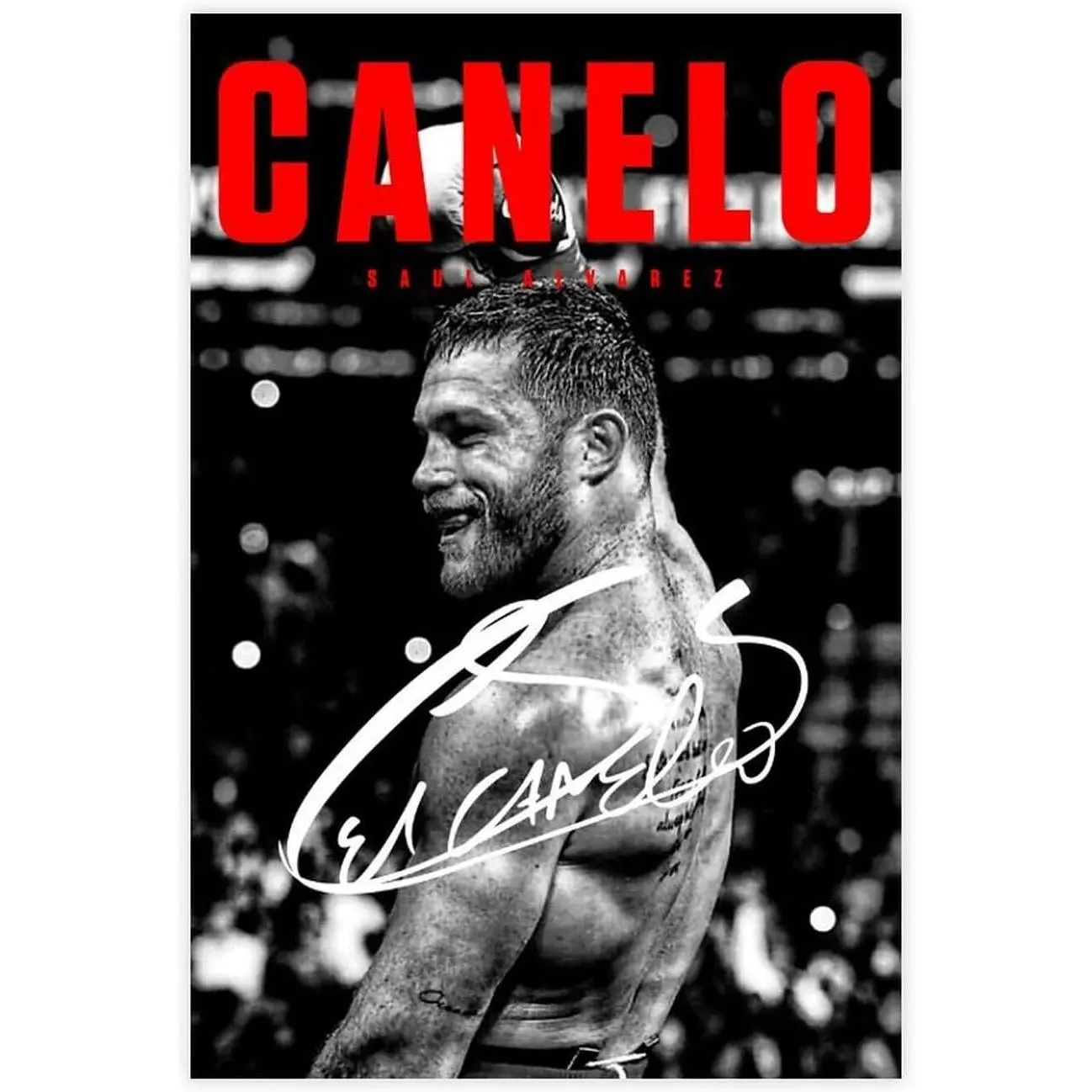 Canelo Saul Alvarez Boxing Motivational Art Prints Posters Aesthetic Canvas Poster Wall Art Decor Print Picture Paintings for Living Room Bedroom Decoration