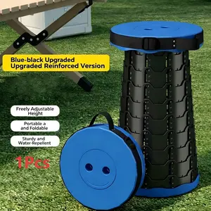 Foldable Adjustable Stool, Ultra-Light Portable Folding Chair, Adult Camping Bench, Height-Adjustable, Ideal for Fishing, BBQ, Outdoor Activities