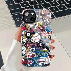 Vintage Baseball Collage Mobile iPhone Case. PBT+TPU Drop-Resistant Dual-Layer Mobile Case, Designed for iPhone 16/15/14/13/12/11 Pro Max/Plus