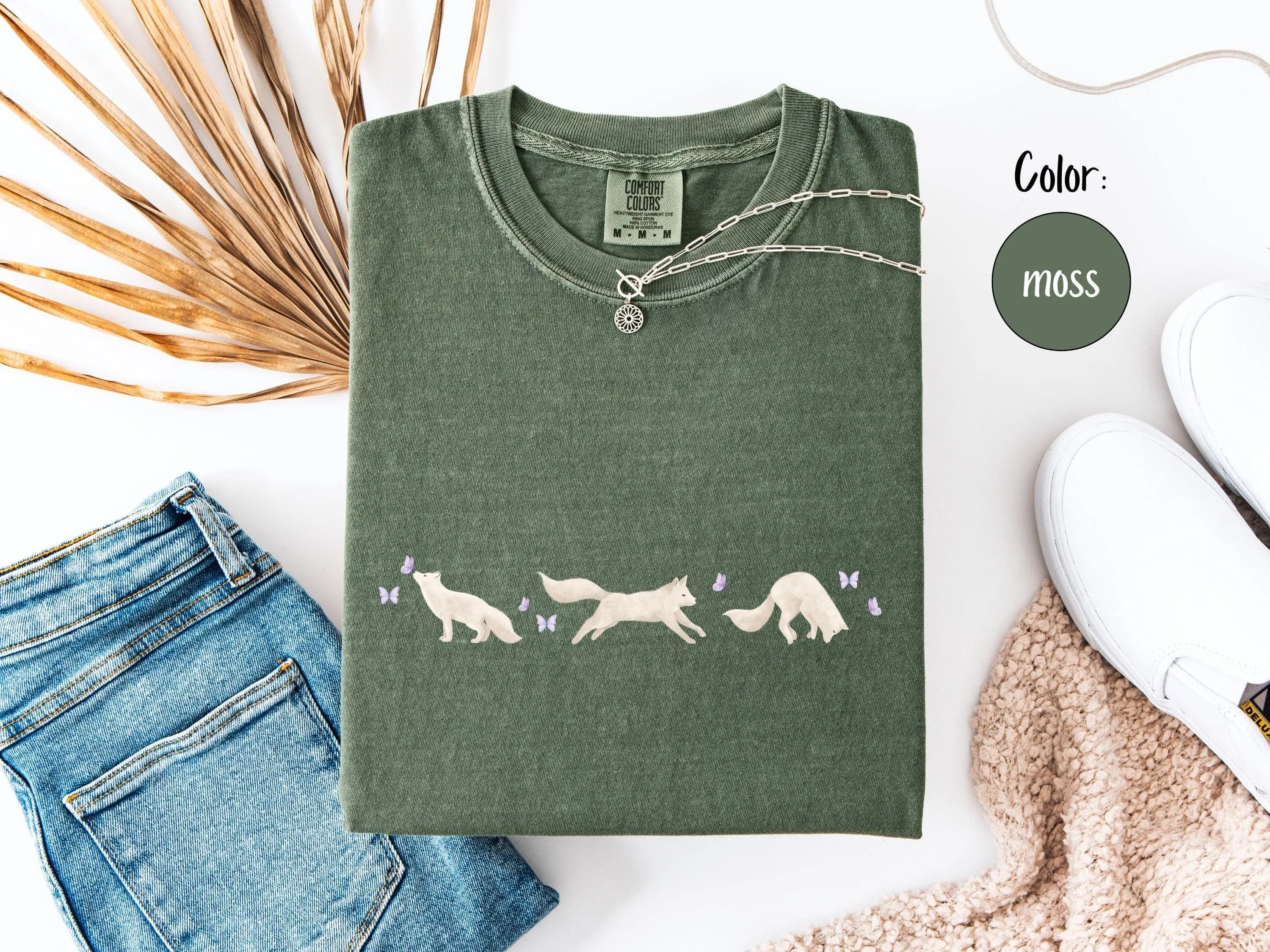 Onyx Snow Fox Quicksliver Comfort Colors® Tee, Fantasy Bookful Merch, Romantasy Gift, Brimstone, Saeris Fane Callie Hart Merch, Kingfisher