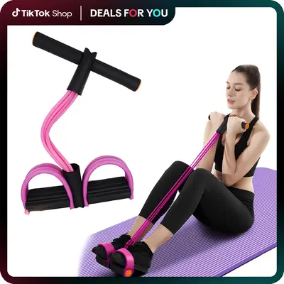 Bandes De Résistance Fitness Avec Poignées Et Sangles De Pied - 21 Niveaux - Pour Abdos, Jambes, Bras