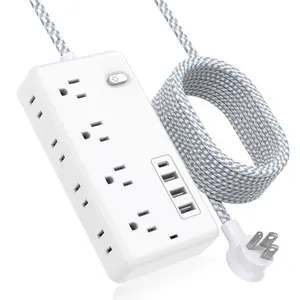 Power Strip with Switch Surge Protection, Multifunctional Power Strip with 8AC Outlets 3 USB 1 Type-C, USB Ports Socket for Office, Home and Travel, Wall Outlet Extender,Power Socket Expander