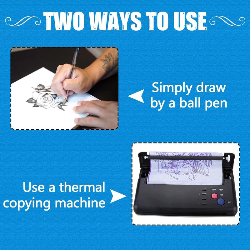 10Pcs Tattoo Practice Skin with 50Pcs Transfer Paper, Tattoo Fake Skin and Tattoo Stencil Paper Kit Including Double Sided Skin and Tattoo Tracing Paper for Tattoo Practice Tattoo Kit Supplies - Home Improvement.