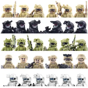 Military Army Building Blocks Ghost Modern City Special Forces Dolls Special Police Weapons and Equipment Boys Assembled popular