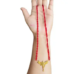 Short Hydro Crystal in Gold Plated Pendant Necklace Jewelry