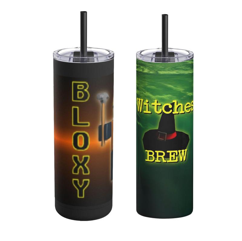 Roblox Bloxy Cola & Witch Brew Tumbler – 20oz Stainless Steel tumbler insulated for hot & cold drinks, Perfect gift For Roblox Gamer, Robloxian Merch