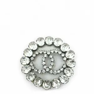 Pre-owned Chanel Brooch Metal Crystal Silver (129sc)