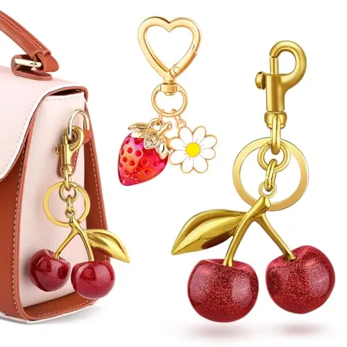 A06 1pcs Cherry Charm and 1pcs Strawberr