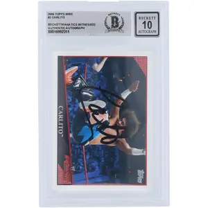 Carlito WWE Autographed 2009 Topps WWE #2 Beckett Fanatics Witnessed Authenticated 10 Card - Fanatics Authentic Certified