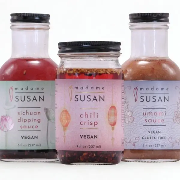 Madame Susan Sauces Ultimate Flavor Trio: Sichuan Chili Crisp, Dipping Sauce & Japanese Umami Sauce 3-Pack Vegan Gluten-Free 20+ Spices for Zingy Asian Flavors Perfume
