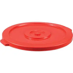 Global Industries 240461RD Plastic Trash Container with Garbage Can Lid - 32 gal, Red