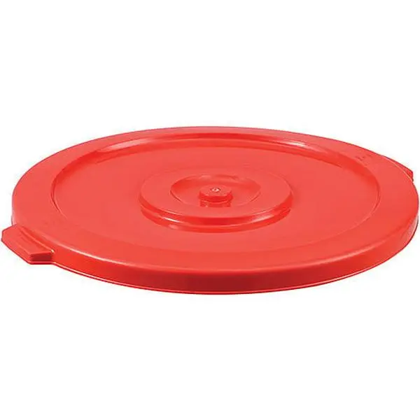 Global Industries 240461RD Plastic Trash Container with 32 gal Red Garbage Can Lid
