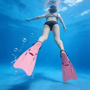 Professional Adjustable Dive Fins, Diving Gear, Adult Four Colors Available, Lightweight Tpr Material, Comfortable Open-Toe Design, Unisex