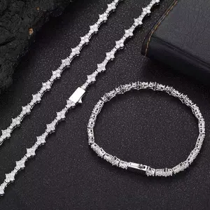 Moissanite Cross Bracelet 7mm