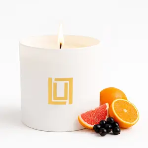 LULU CANDLES No. 04 CAPRI Citrus Pink Grapefruit Black Currant 9 Oz Jar Scented Candle for Cozy Home Decor & Gift