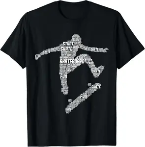 100% Cotton Skateboard Skater Skateboarder Kids Boys Men T-Shirt