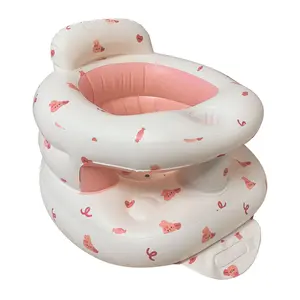 Upgraded Inflatable Baby Seat for Babies 3-36 Months, Inflatable Baby Chair Sit Me Up Floor Seat for Baby, Back Support Baby Seats for Infants for Sitting Up with Built in Air Pump