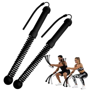 Portable Cordless Battle Ropes no-jump ropeless workout ropes designed for HIIT, cardio and full-body training. Quiet, compact and ideal for home gym exercise, suitable for men and women, great for indoor/outdoor fitness routines.