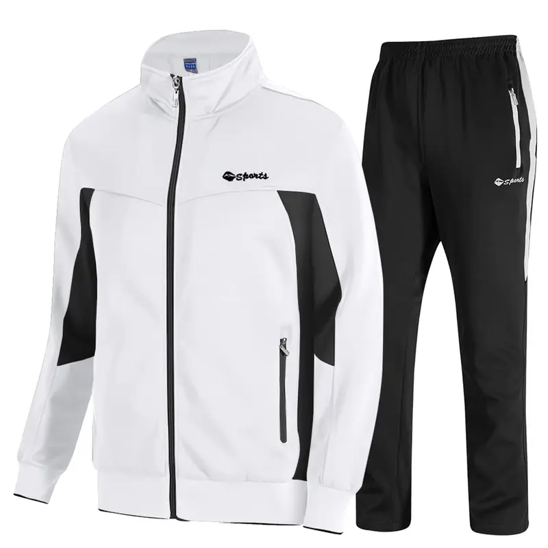 Gopune Men's 2 Piece Sports Sets Athletic Tracksuit Full Zip Warm Jogging Sweat Suits Casual Sweatsuits men's 2 piece set