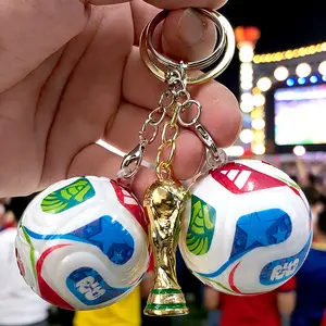 2026 World Cup Football Keychain Trophy Pendant Soccer Souvenir Perfect Gift for Soccer Fans Keychain Pendant