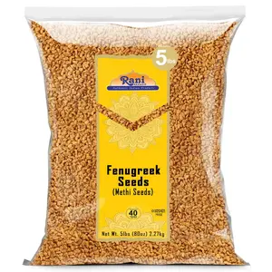 Rani Fenugreek (Methi) Seeds Whole 80oz (5lbs) 2.27kg, Bulk, Trigonella Foenum Graecum ~ All Natural | Vegan | Gluten Friendly | Kosher | Non-GMO