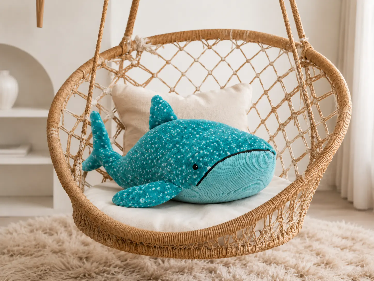 Jellycat Teal Whale Plushie – Cute Soft Ocean Animal Toy, Nursery Decor and Gift for Sea Animal Lovers