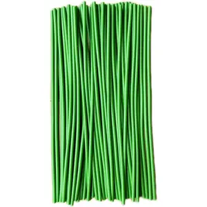 Green tubular flower stems wrap, used to thicken artificial flower stems, DIY wedding bouquet (Green 5MM50PCS)