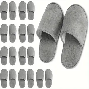 [Luxury Slippers] 10 Pairs Ultra-Soft Luxury Slippers | Unisex, Non-Slip, Bulk Hotel & Spa Quality - Perfect for Guests, Travel, Shoeless Homes Mens 11, Womens 12