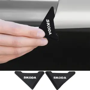 Skoda Car Door Corner Bumper Protector, Anti-Scratch Guard, Anti-Collision, Protects Paint, Automotive Accessories