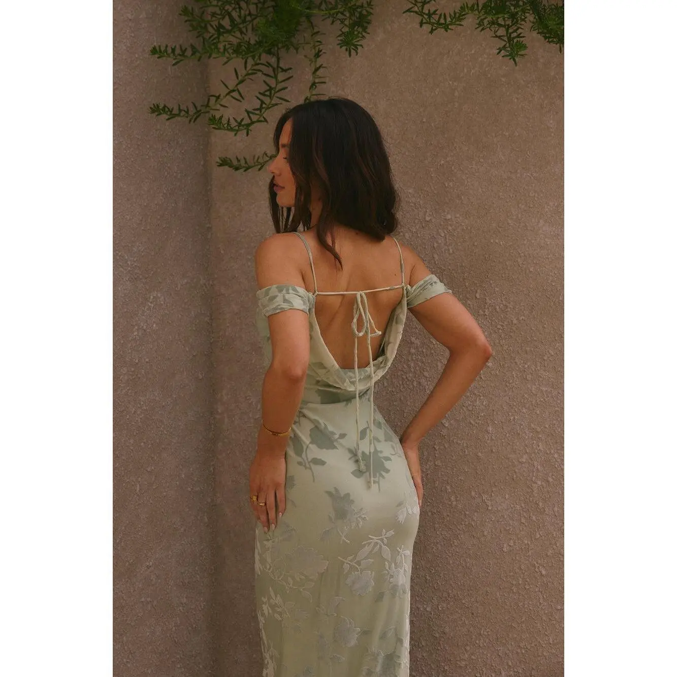 good fun off shoulder maxi dress green Hunter Green Sequin And Satin Off Shoulder Maxi Dress