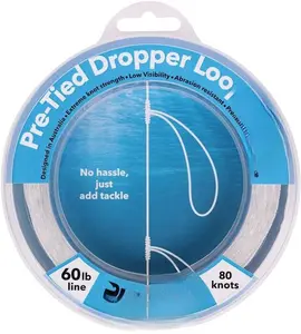 60 lb Pre-Tied Dropper Loop s. Fishing Line Spool. Loops 18 Inches Apart with 5.5 Inch Loop Size.  for Saltwater & Freshwater Fishing.  for Snapper & Other Bottom Feeding Fish.