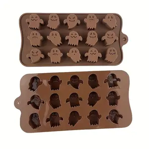 Halloween Pumpkin Silicone Mold for Chocolate, Fondant, Cake Decorating, Baking, Ice Cube Tray, and Sealing Wax Mold