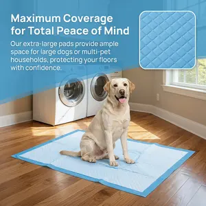 YJ-Garvee Puppy Pee Pads 20 Count, 31.5" x 59" Extra Large Dog Training Pads, 6-Layer Super Absorbent Pet Potty Pads, Leak-Proof & Quick-Dry Pee Pads for Dogs, Cats, Puppies, Rabbits