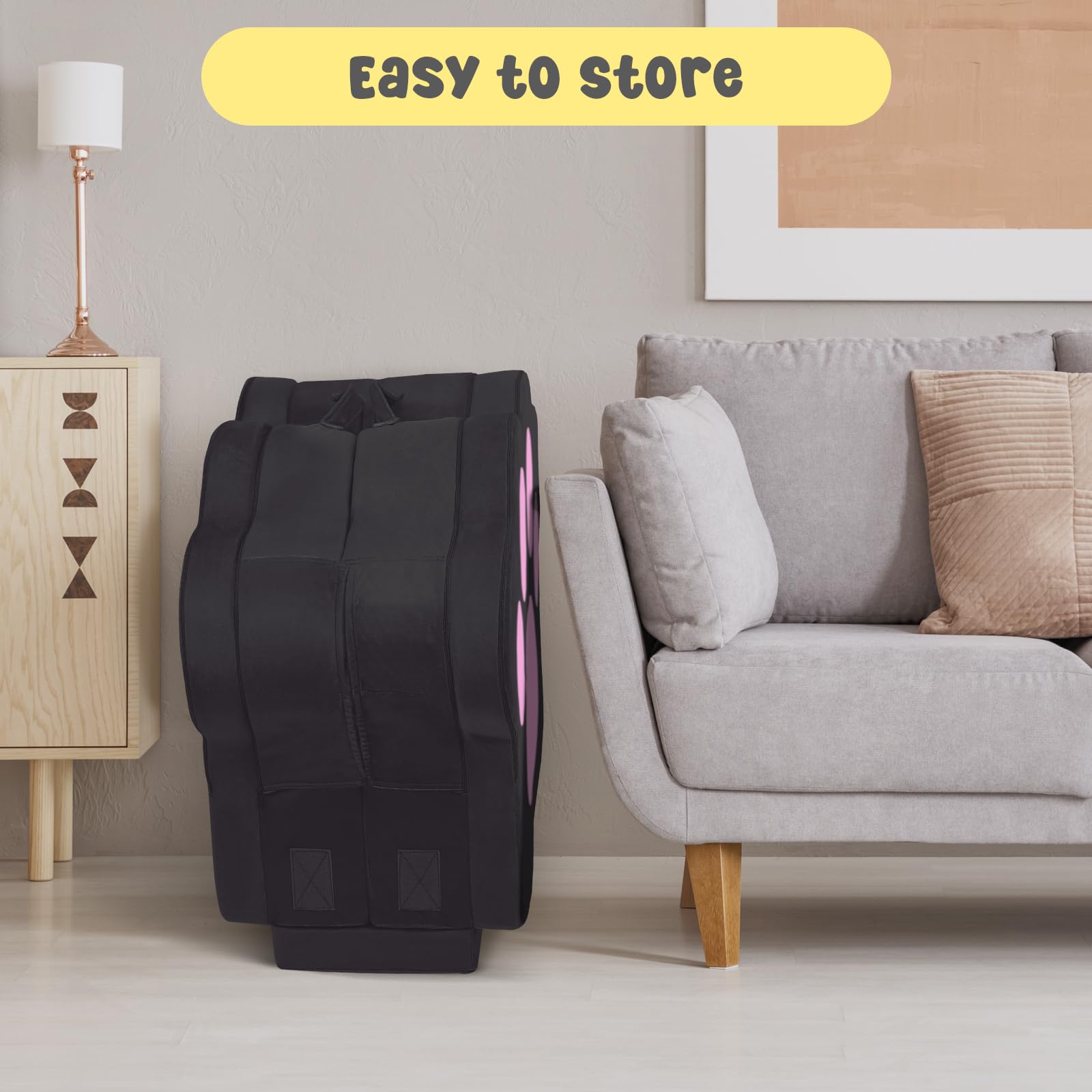 Portable Toddler Floor Bed,Foldable Toddler Travel Bed with Washable Cover for Kids,Soft and Safe