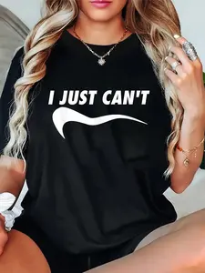 100% Cotton Unisex The Sarcastic Swoosh ME MOTIVATING MYSELF I JUST CAN'T FUNNY Unisex-Adults Black Cotton/ Short Sleeve T-Shirt