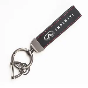 Leather Car Key Chain Ring Keychain For Infiniti QX55 QX50 QX60 Q50 Q70L QX30 QX80 Q60 Q70 QX70 Q30 Q60S ESQ JX EX FX QX G M
