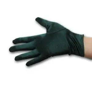 Hunter Green Short Satin Gloves 9" 5111