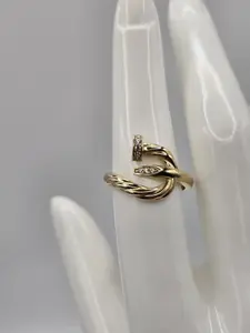 10k anillo enroscado Elegant Exaggerated Ring Chunky Statement Rings